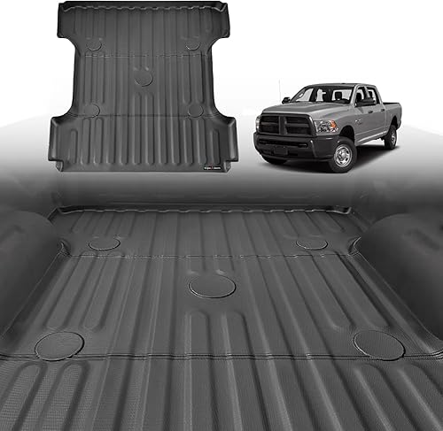 TripleAliners Tapete para caja de camioneta compatible con Dodge RAM 150025003500 2002-2018, accesorios de 6 pies 4 pulgadas, alfombrilla de cama de