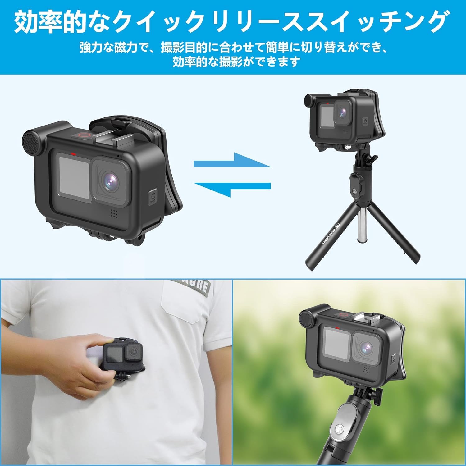 Amazon | 【ActyGo】 マグネットマウント GoPro用アクセサリー 