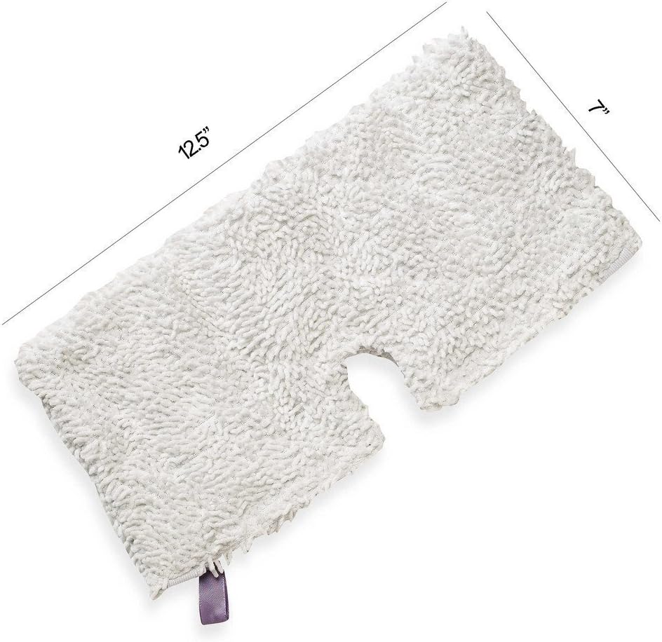 Washable Microfiber Pads Cleaning Mop Pads for Shark Steam Mop Pocket Microfiber Pads for S3500 Series, S3601 and S3901 (2 Packs, White)