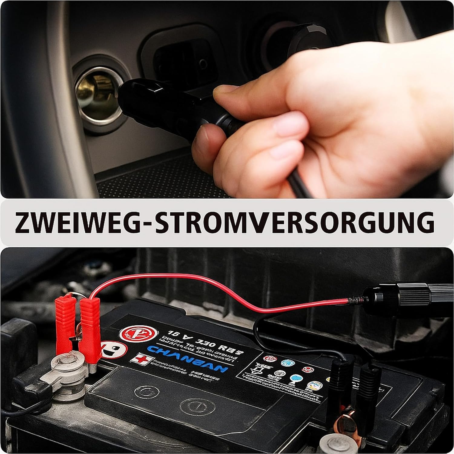 ROGTZ Elektrischer Schere Wagenheber – 12V automatisch Standfuß für Bodenheber Niedriges Profil 3 Ton Fahrzeug Auto Lift Set Reparaturwerkzeug mit Tragetasche Rot