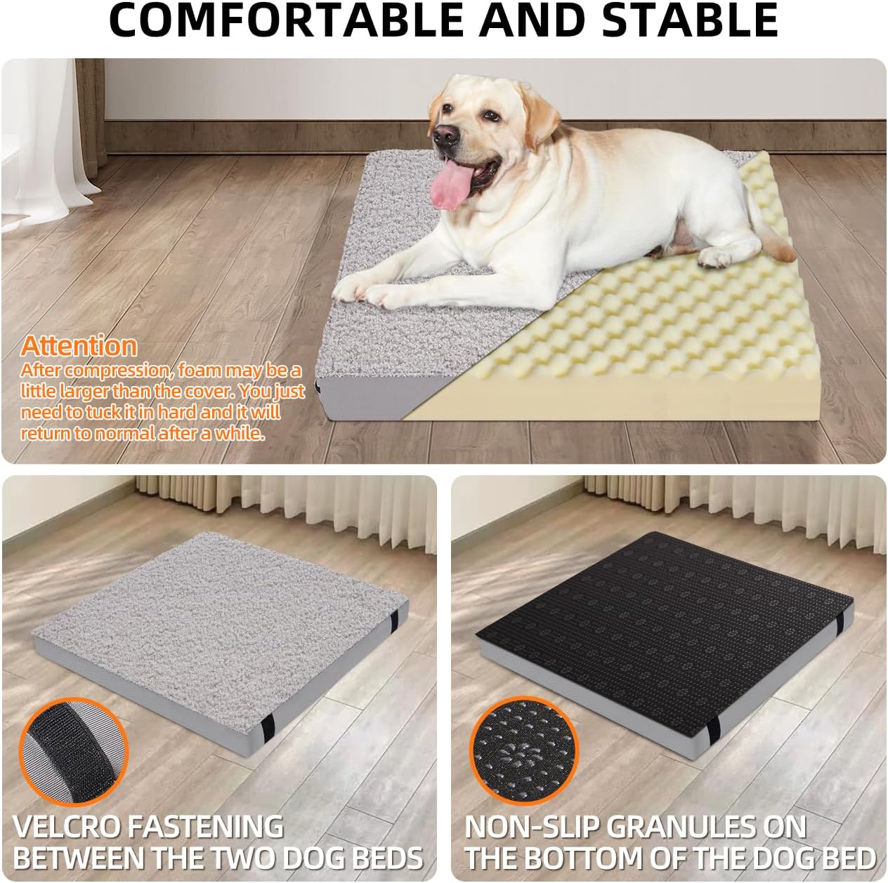MAXFUT Dog Bed for Car Back Seat Extender,Waterproof Large Dog Mat for Seat Cover Back Seat,Washable Pet Bed for car Hammock(Gray, for car,SUV,Small Truck)