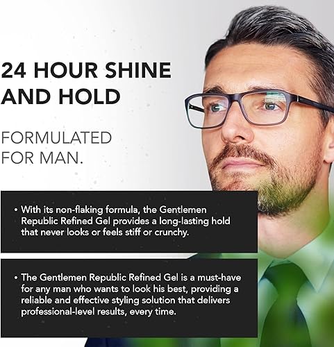 Miniatura 9 de Gentlemen Republic gel moldeador de cabello Refined resistente y con brillo para acicalamiento y peinado, Blanco, 1