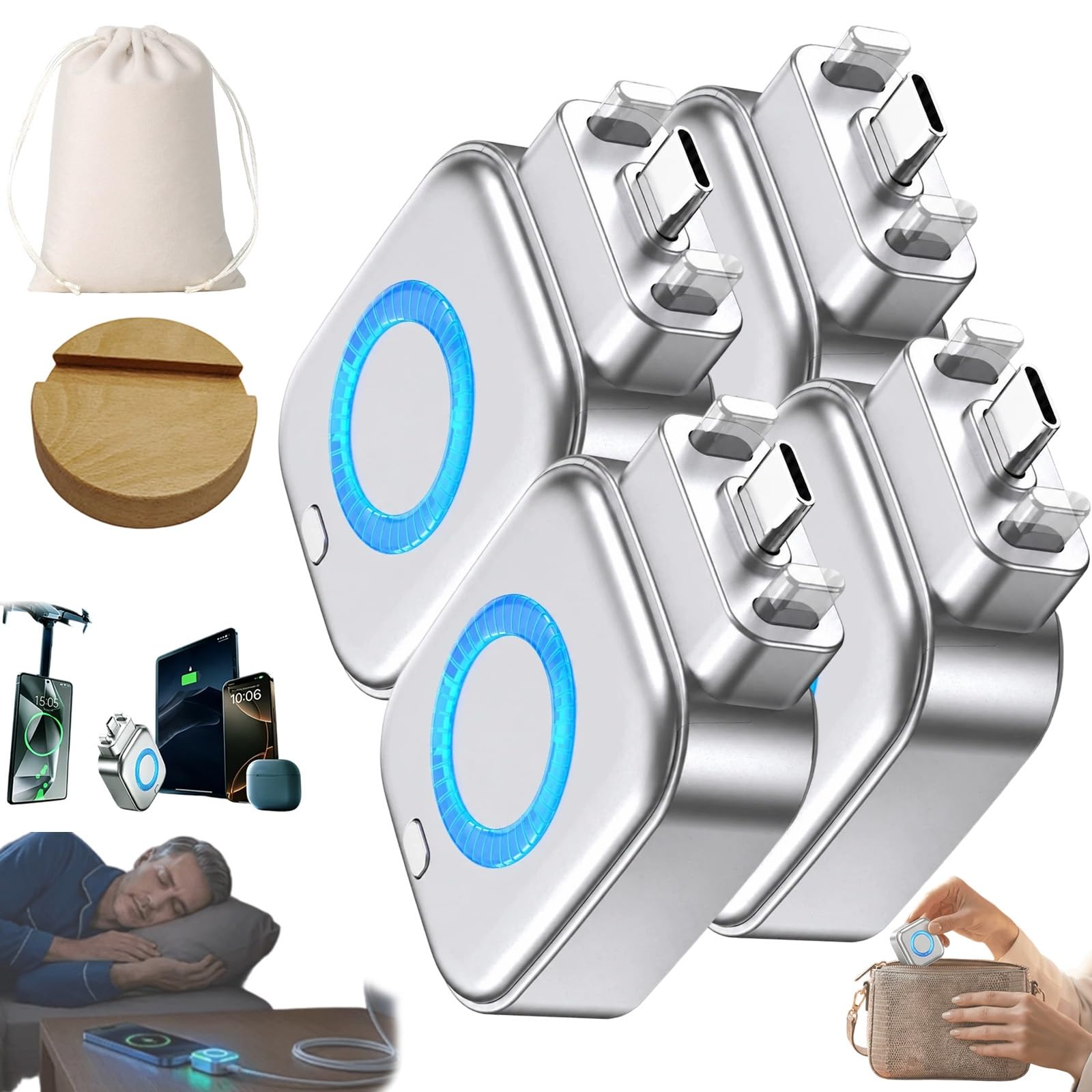 Caricabatterie Rapido Intelligente Da 140 W Con Spegnimento Automatico, Adattatore Di Ricarica Rapida Con Spegnimento Automatico, Goditi La Libertà Della Ricarica Super Veloce(D)