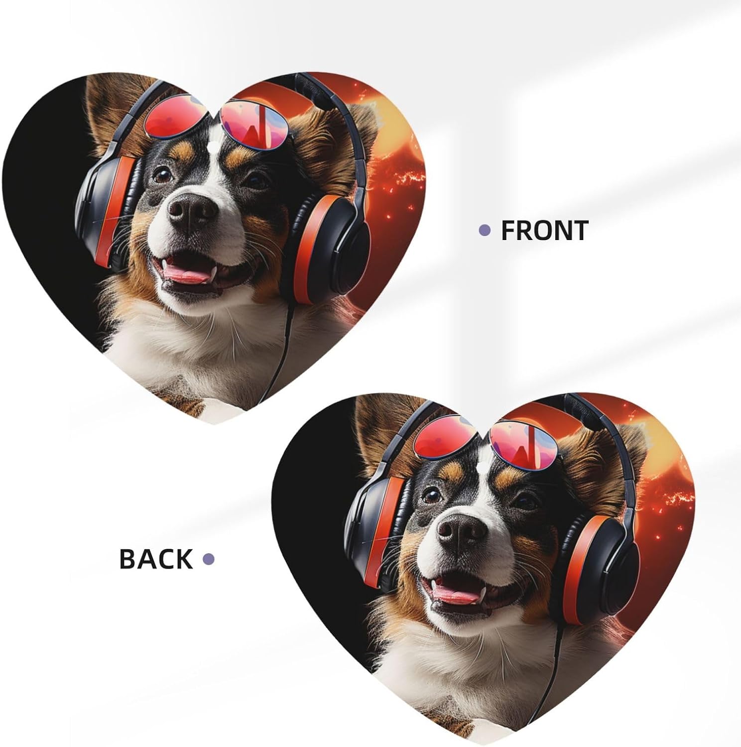4 Pcs Car Air Fresheners Personalized Cute Dog Wearing Headphones Aromatherapy Tablets Hanging Fragrance Scented Cards Funny Incense Chips For Rearview Mirror Accessories image 3