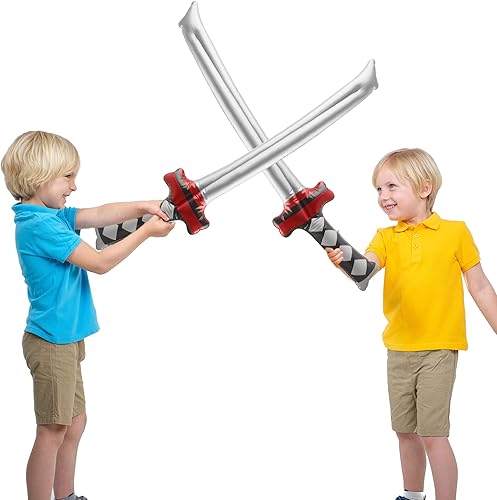 Miniatura 3 de Paquete de 20 Katanas inflables de 30 pulgadas, espada samurái, armas inflables para recuerdos de fiesta, cosplay, fiesta temática samurái