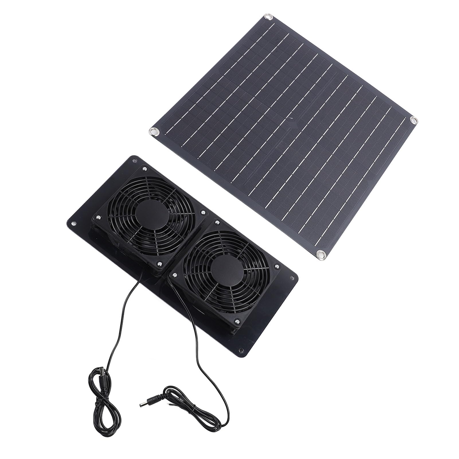 Ventilatore di Scarico Solare Efficiente Ventilazione per Capannone per Pollai Pollaio 20W 18V Silicio Monocristallino PV Aspiratore per Capannone per Pollai Cuccia per Cani Serra per