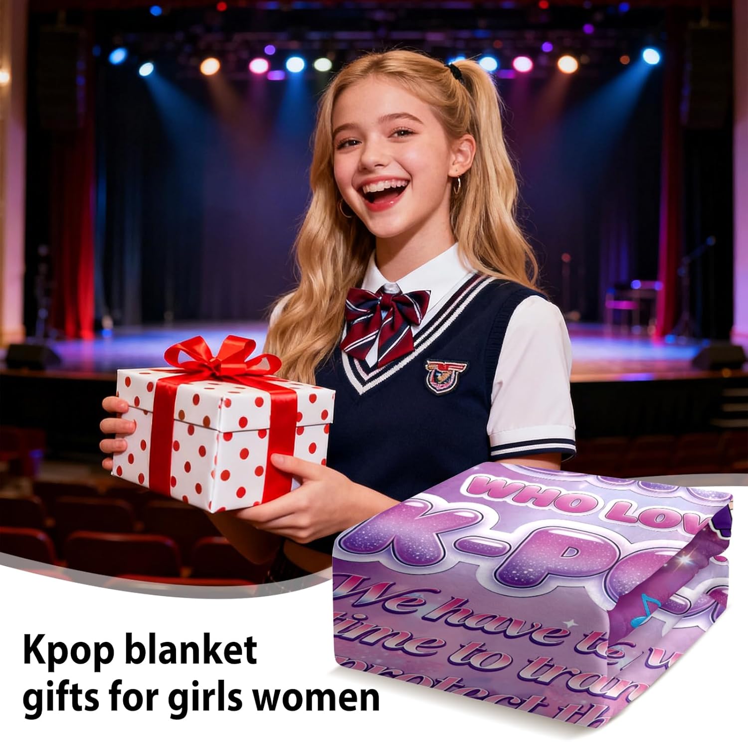 80" X 60" Kpop Blanket Kpop Gifts for Girls K-Pop Merch K-Pop Accessories for Girl Christmas Stocking Stuffers for Teen Girls K-Pop Gifts for Daughter Music Lovers Birthday for K-Pop Fan Music Stuff