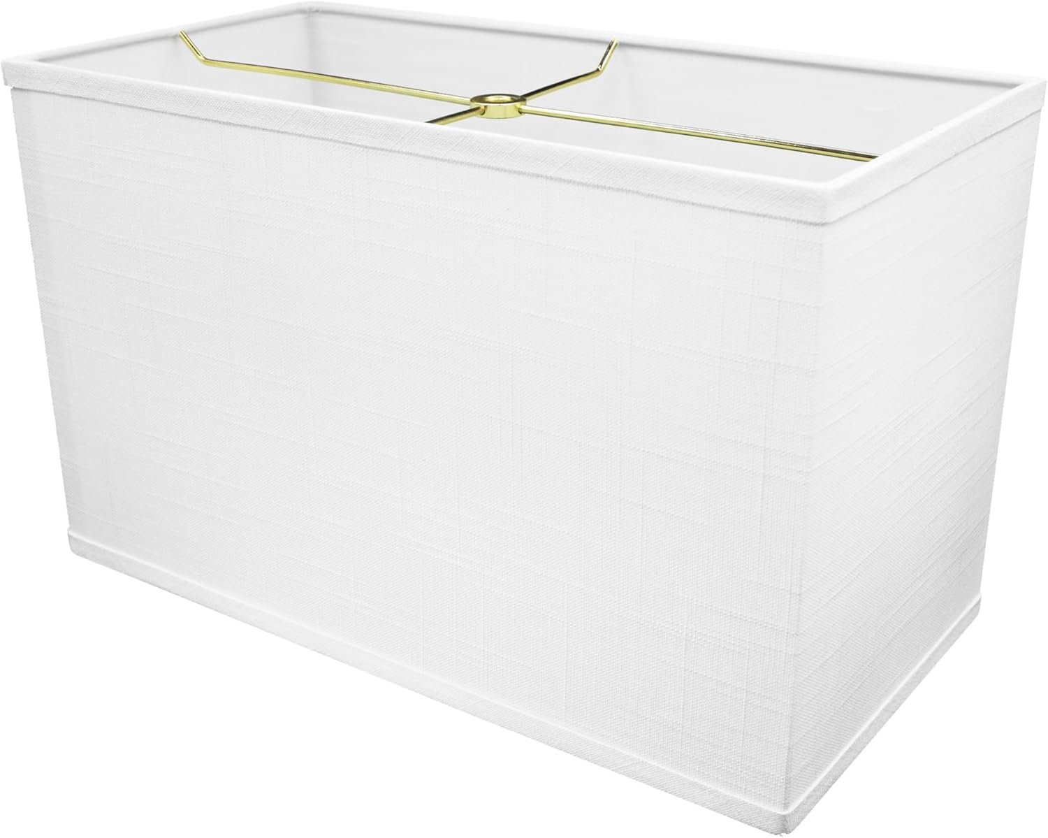 Aspen Creative 36009, Hardback Drum Rectangular Off-White Spider Shade, (8+16)" Top x (8+16)" Bottom x 10" Height