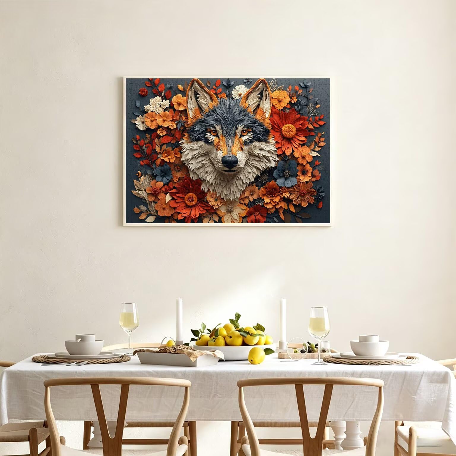 1500 sztuk puzzli dla dorosłych, gry rodzinne, wilk abstrakcja, n-363