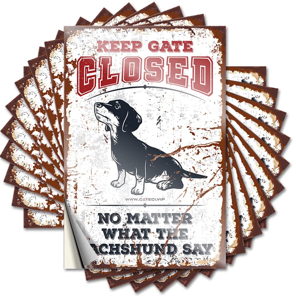 Decal Coffee Decorations for Kitchen Easy Apply | Keep Gate Closed No Matter What The Dachshund Say Coffee Wall Peel and Stick(12X18CM)