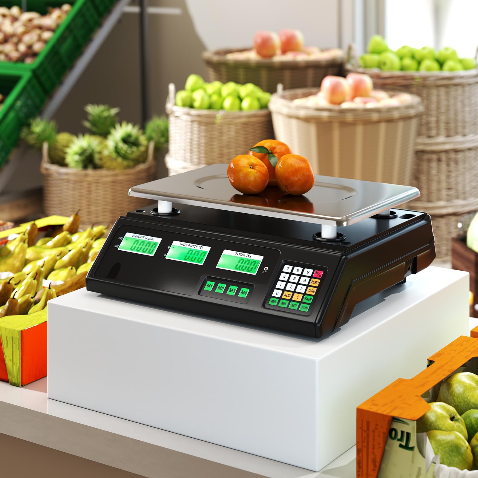 COSTWAY Balance de Cuisine Professionnelle 40 kg | LCD Balances Alimentaire, Comptant les Échelles, Balance Électronique de Cuisine, pour Restaurant, Traiteurs, Commerces