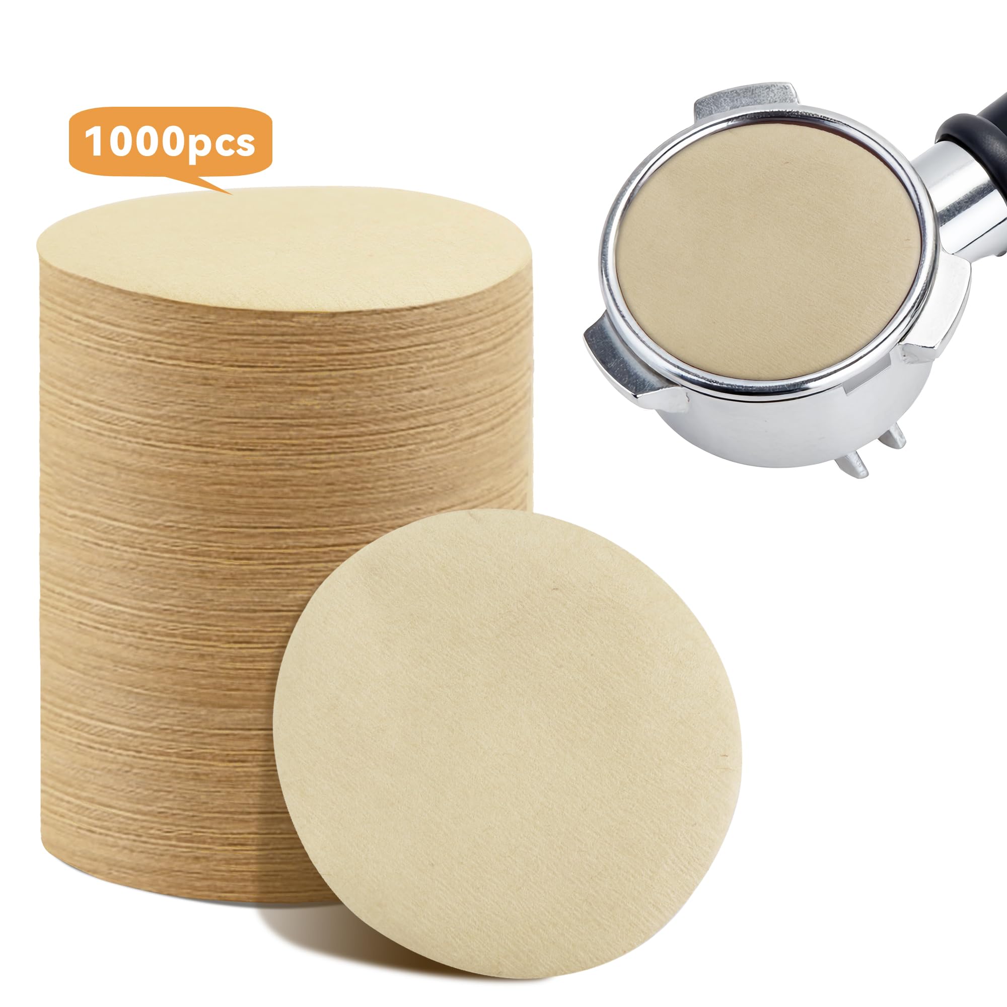 Espresso Filters - 1000 Pack 51mm Unbleached -2