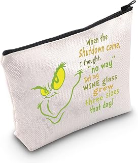 LEVLO Grenn Doctor Cat Quote Cosmetic Make Up Bag Doctor Cat Fans Gift When The Shutdowh Came I Thought No Way Makeup Zipper Pouch Bag (When The Shutdowh)