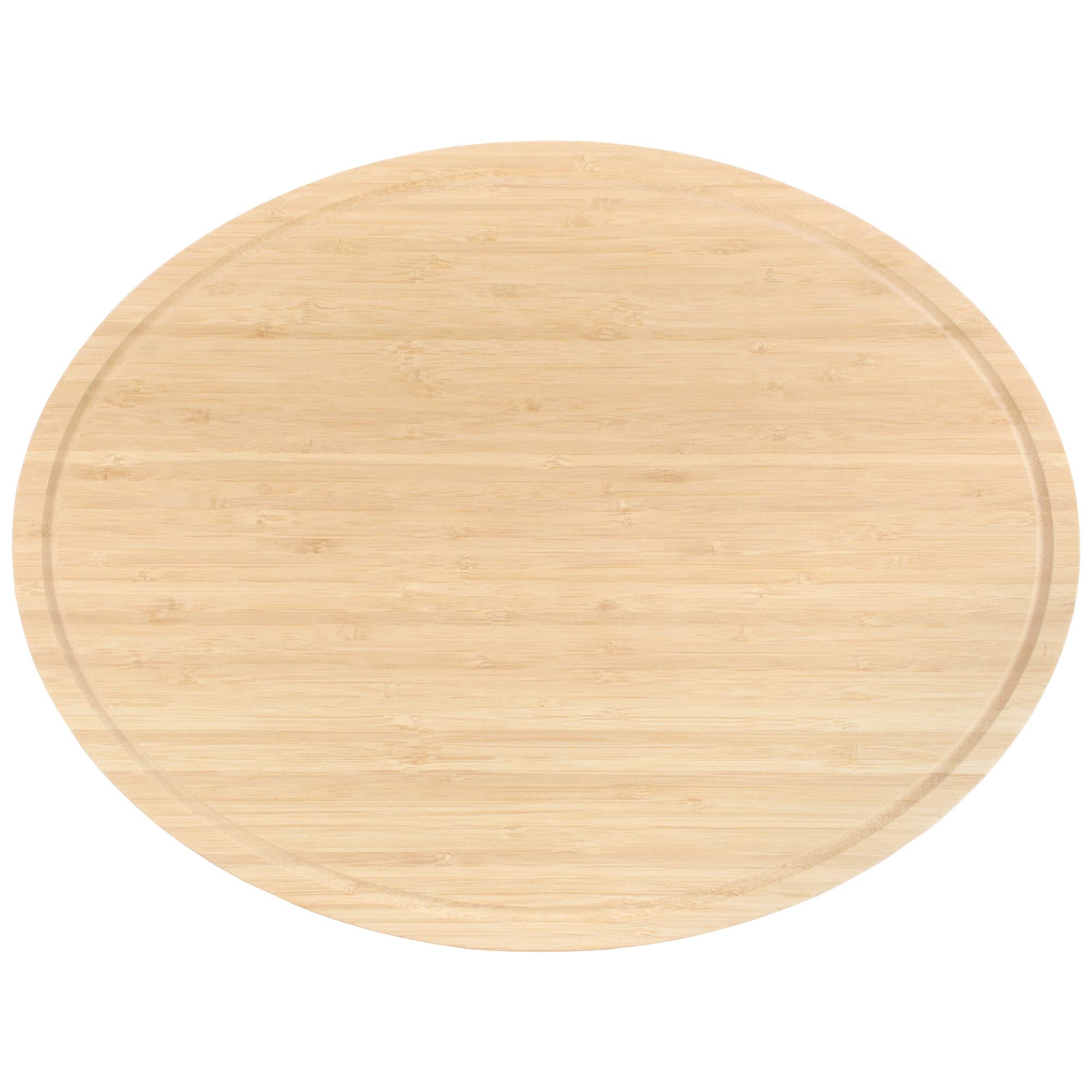 Round Bamboo Wood Serving Board 34x32.5x1.5cm