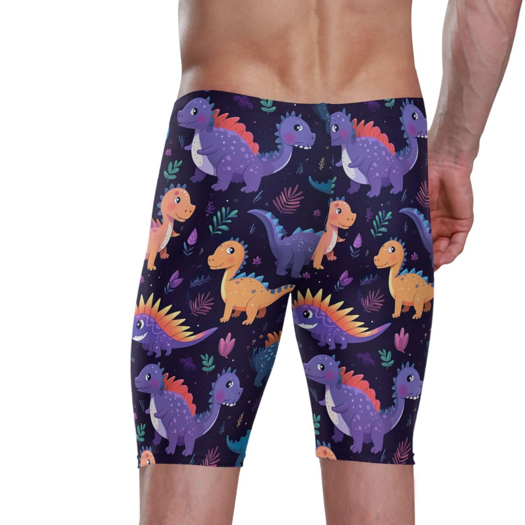 Cute Dinosaur Dino Animal Men's Swim Jammers Swimsuit M B0401284