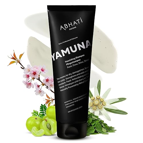 Abhati Suisse  Champú Nutritivo YAMUNA  Fórmula desintoxicante  Limpieza e hidratación  Hecho en Suiza  10.1 fl oz