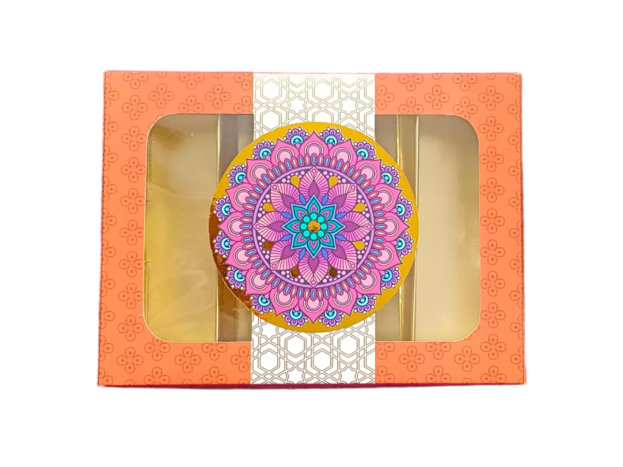 rapid print pack designer gift packaging boxes for sweets | 400g capacity | gift box with partition | printed boxes | sweets packaging gift boxes | (orange, pack of 10)