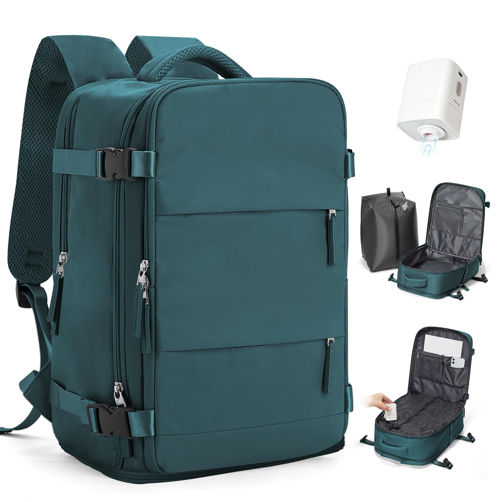 SZSYCN Zaino da Viaggio con Sottovuoto Ryanair 40x30x20 Sottovuoto con Pompa Borse da Cabina per Ryanair 40x20x25 Bagaglio a Mano Easyjet 45x36x20 Zaino Casual Borsa per Computer Portatile