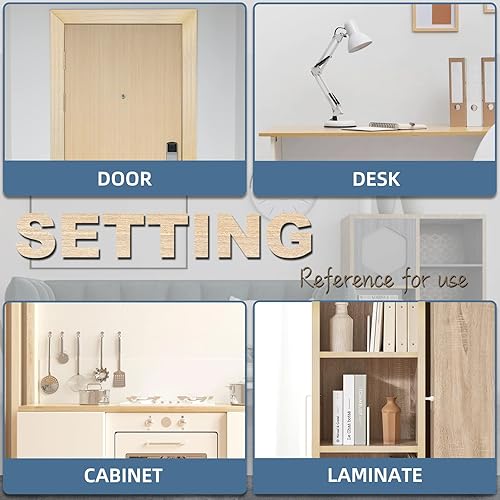 Miniatura 70 de Bandas de borde de melamina, rollo de chapa de 1/2 pulgada x 25 pies de borde blanco pre-pegado, cinta de madera real para reparación de gabinetes