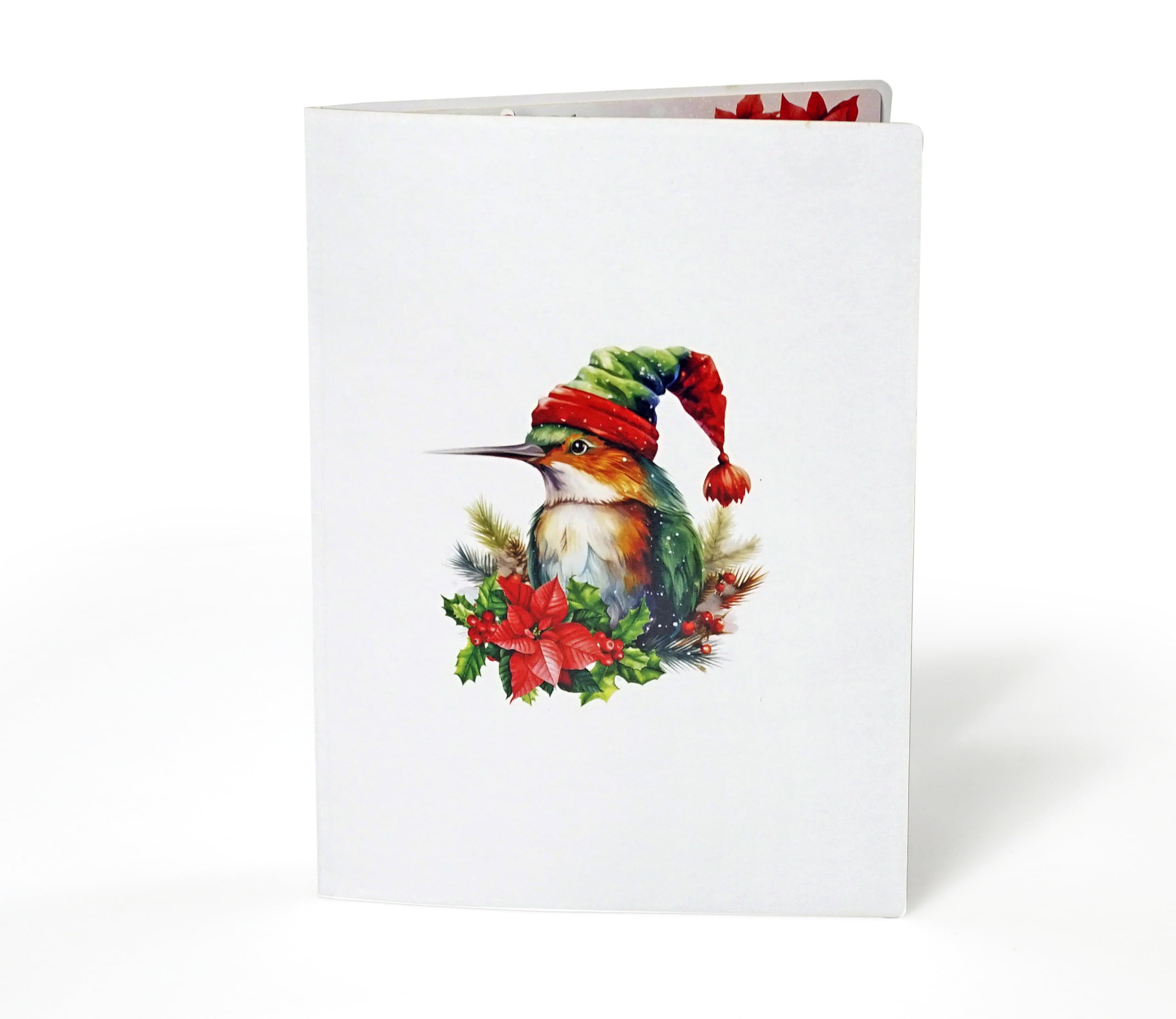 CUTPOPUP Hummingbird Merry Christmas Cards 2025, Pop Up Christmas Cards w Envelope, 3D Xmas Card - Image 3