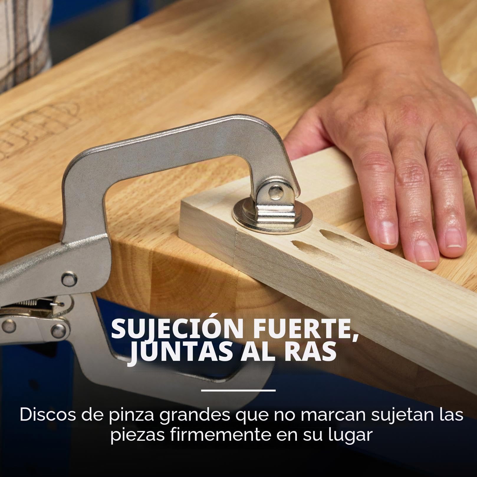 Mordaza de sujeción rápida Kreg Classic 76 mm - compatible con la plantilla para agujeros de bolsillo serie 300, gran fuerza de sujeción, perfecta para bricolaje y artesanos