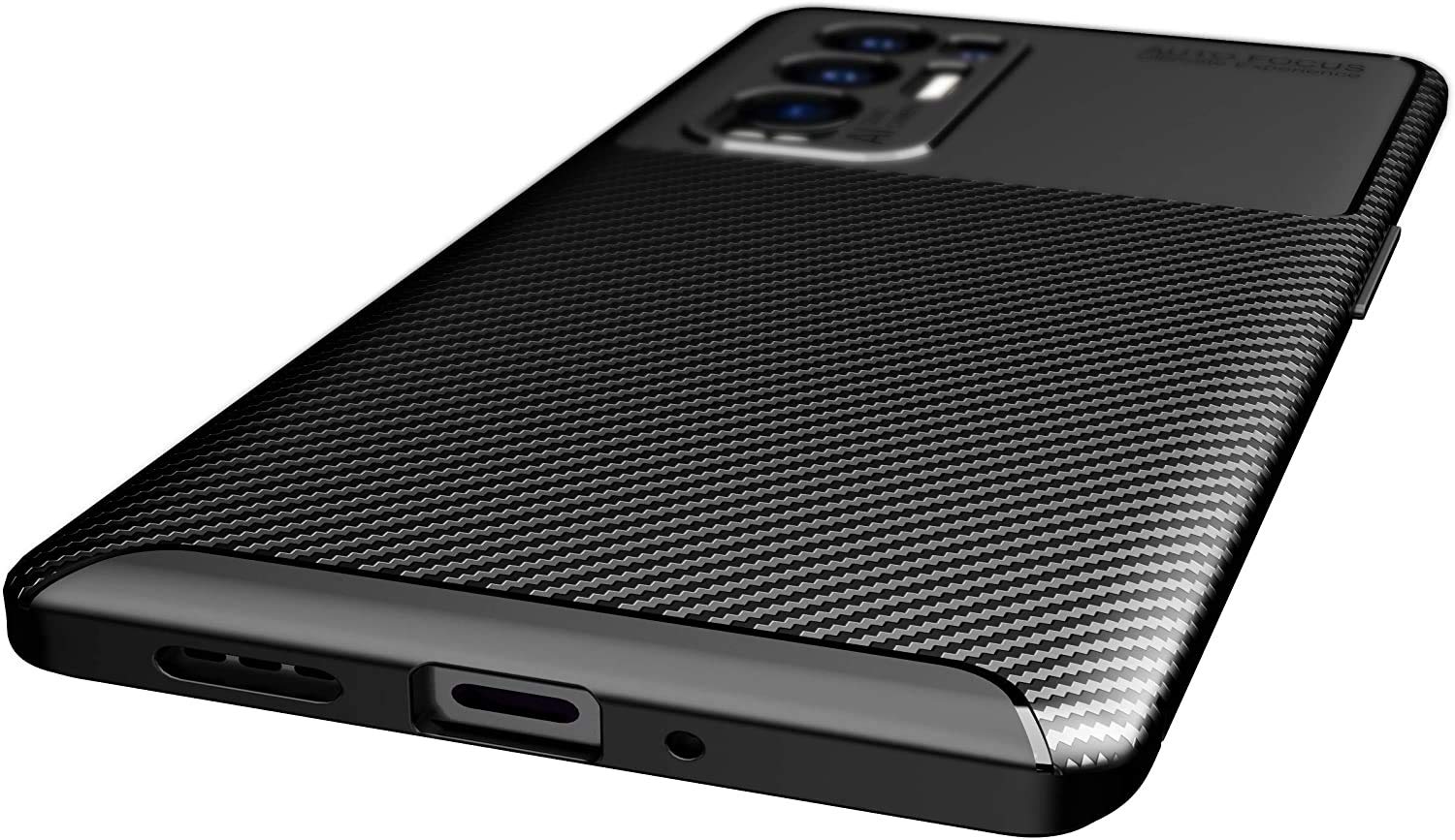 Custodia PIXFAB Neotectiva In Fibra Di Carbonio Spazzolata Per Oppo Find X3 Neo, Colore Blu. Sottile, Antiscivolo, Con Ritagli Precisi Per Fotocamera E Porte. Protezione Da Urti E Cadute.