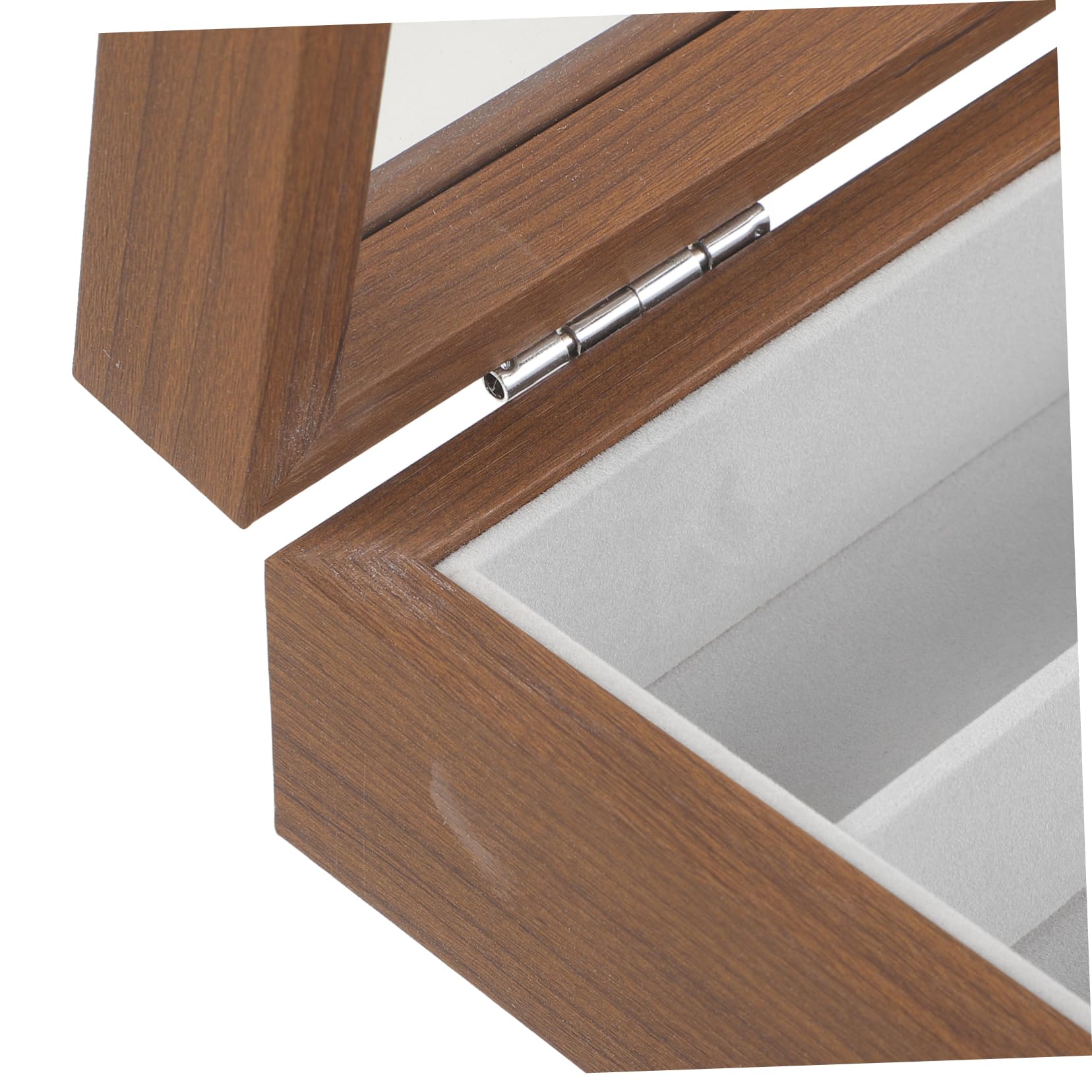 Boîte de Rangement pour Lunettes Coffret Bois avec Coussin Intérieur Vitrine Transparente pour Soleil