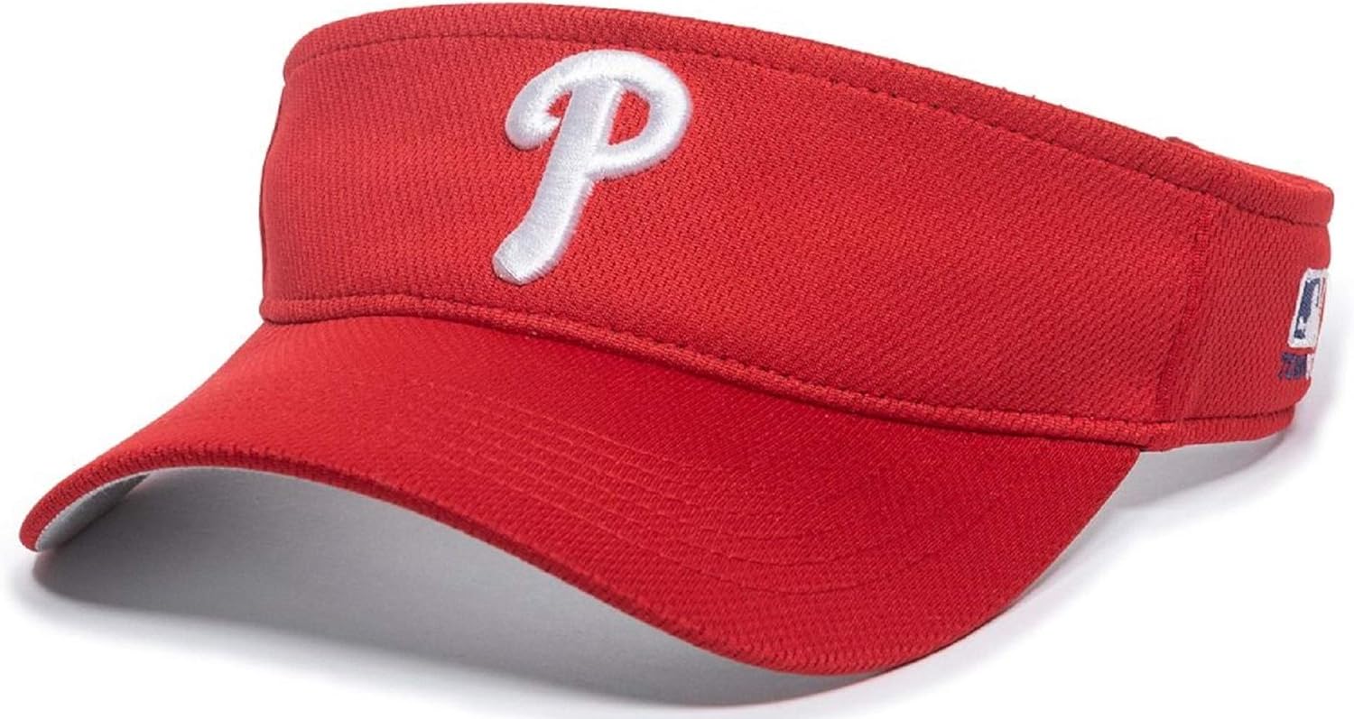 Outdoor Cap Philadelphia Phillies Visor Adult Size Red : Sports Fan Visors : Sports & Outdoors