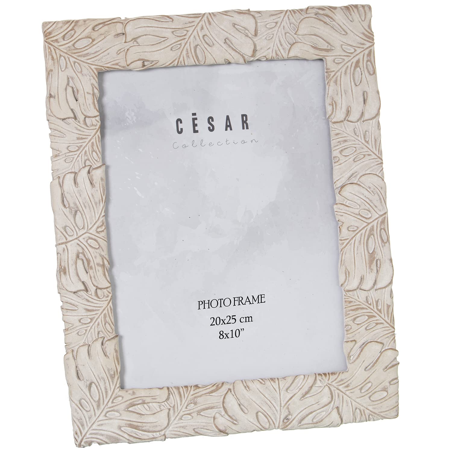 Photo Frame Resin 20 x 25 cm White Envejecido Ext: 25 x 1.4 x 30 cm