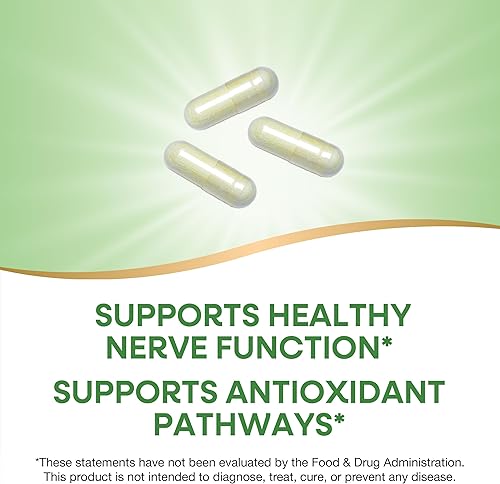 Miniatura 3 de Nature's Way Ácido alfa lipoico, apoya la función nerviosa saludable*, 600 mg por porción, 60 cápsulas