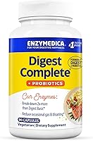 Vista 10 de Enzymedica - Digest + Probiotics, un suplemento esencial de enzimas digestivas con probióticos, 30 cápsulas
