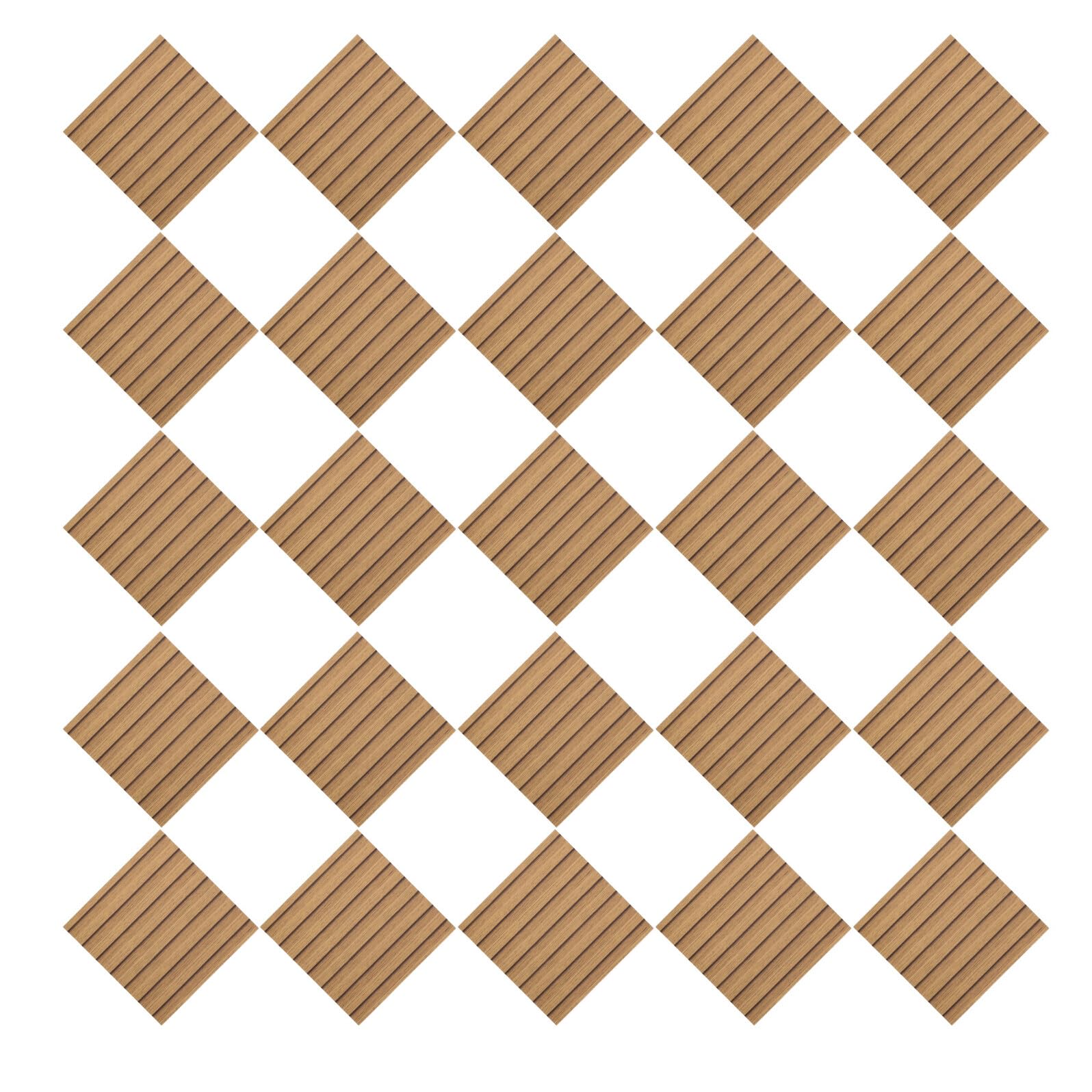 Selbstklebende Wandpaneele in Holzoptik 30x30 Cm 30 Stück Khaki