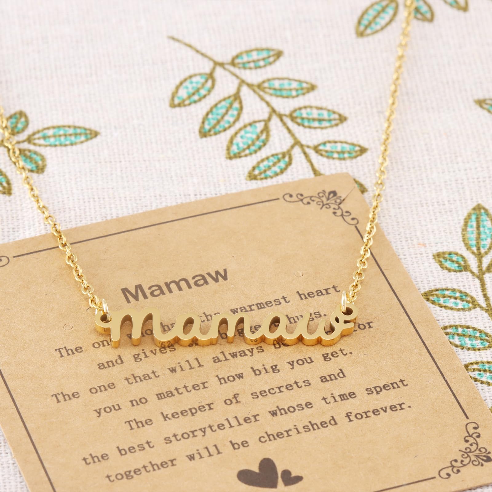 Mamaw Gifts from Grandkids Grandson Granddaughter Wedding Birthday Jewelry Women Mamaw Necklace