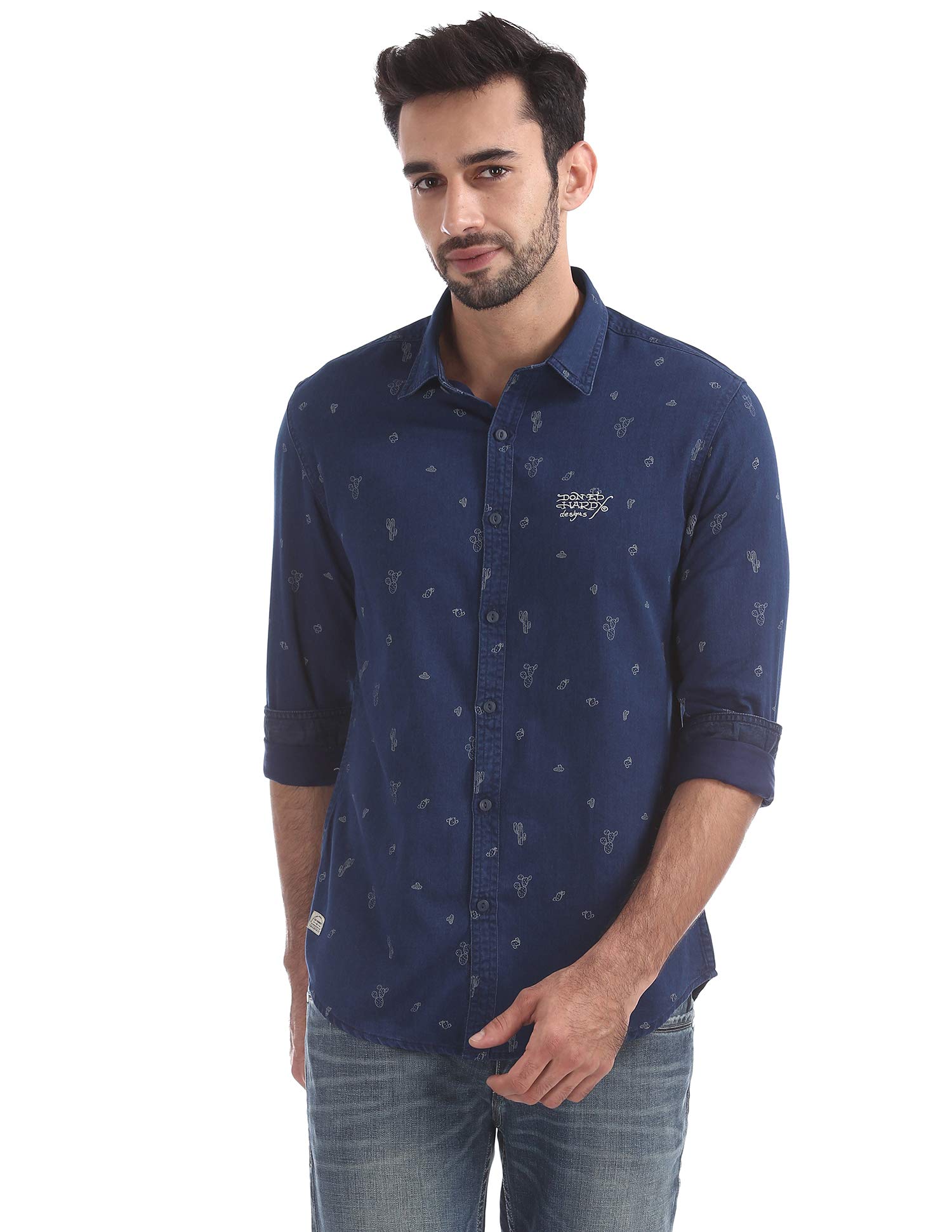 Ed Hardy Mens Printed Slim Fit Casual Shirt Desertcart Seychelles