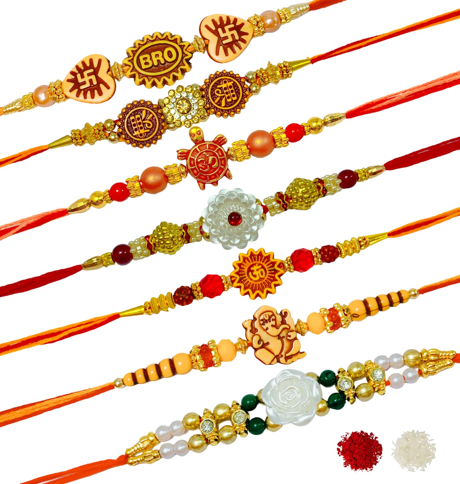 Sesonby Set Of 7 Rakhi Brother Rakhi For Brother Rakhi For Kids Boys Rakhi | rakhi for brother and bhabhi | rakhi combo | bhaiya bhabhi rakhi #7Mix (B0D5D9R47L) Amazon Price History, Amazon Price Tracker