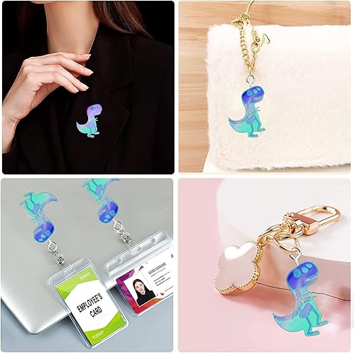 Miniatura 3 de Molde de resina de silicona de dinosaurio para bebé llavero en forma de dinosaurio molde de resina para expoy molde de fundición de resina para