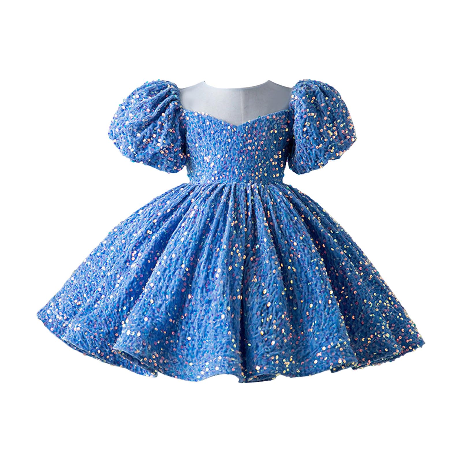 Kinder Portemonnaie Mädchen Kleinkind Pailletten Glitzer Kostüm Party Karneval Kleid Prinzessin Formales Kleid Mädchen Volant