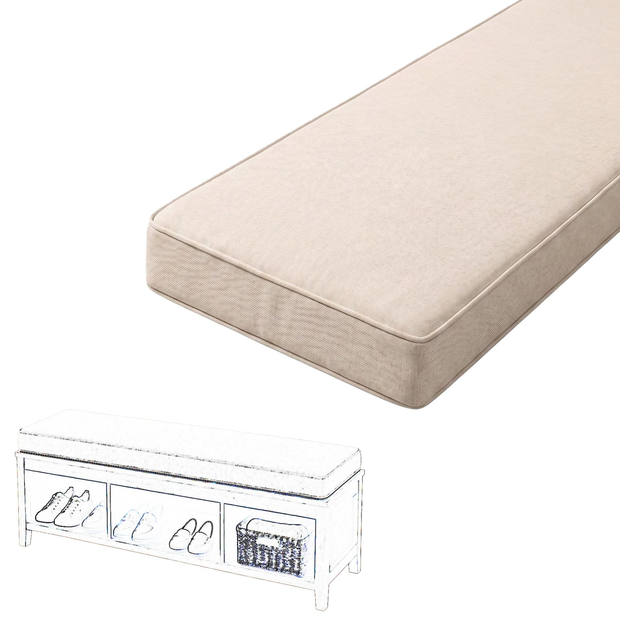 Bench Cushion Outdoor/Indoor Furniture 48/36/60/40 inch Shoe Seat Cushion