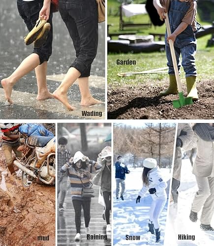 Miniatura 6 de MLUUHK Fundas impermeables para zapatos, fundas reutilizables antideslizantes para zapatos para exteriores, ciclismo, camping, pesca, viajes