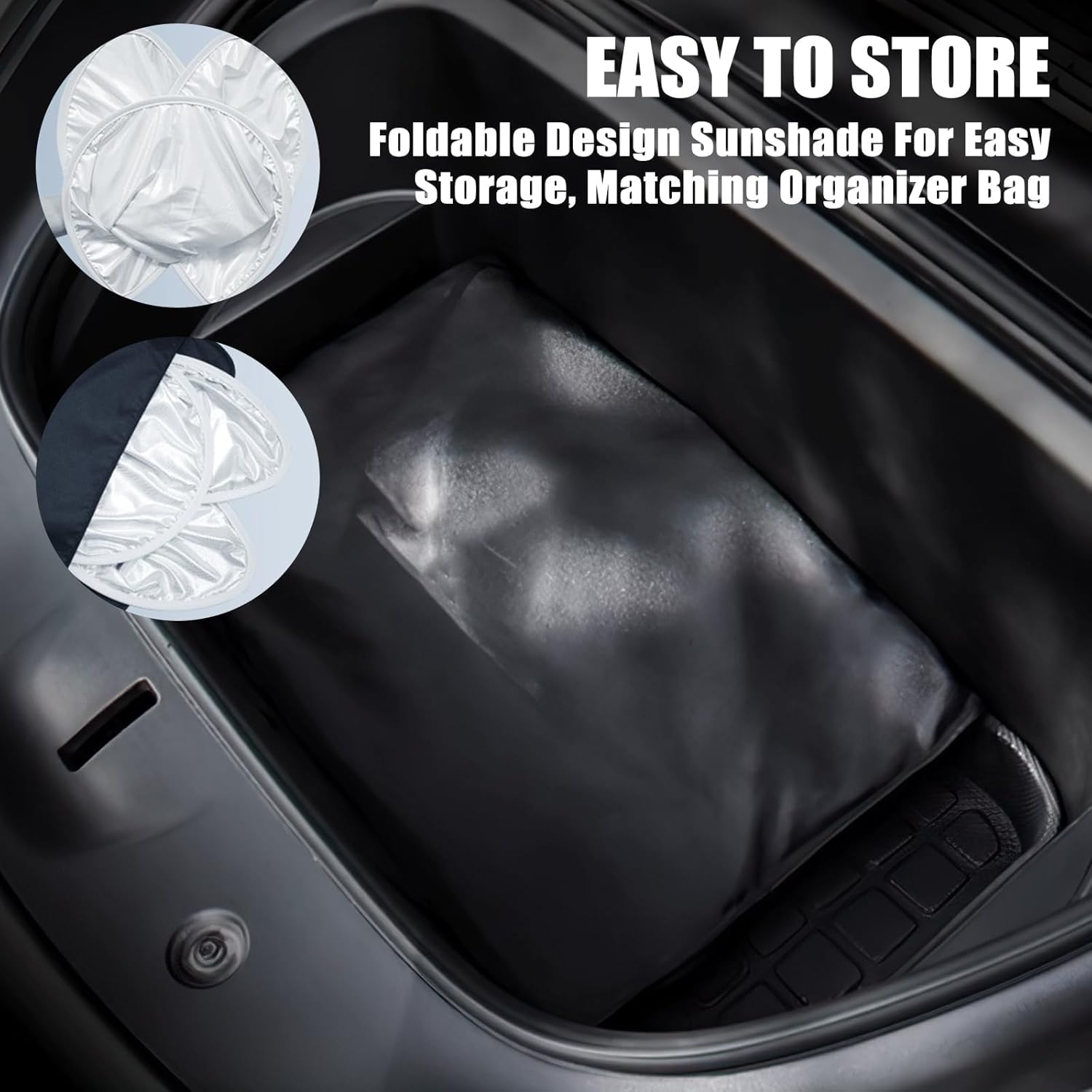 Roof Sunshade for Model Y Juniper 2025 2026 |No Gaps, No-Sagging | Heat Insulation for Glass Roof | Foldable Sunroof Cover for Tesla Model Y Juniper Accessories, White