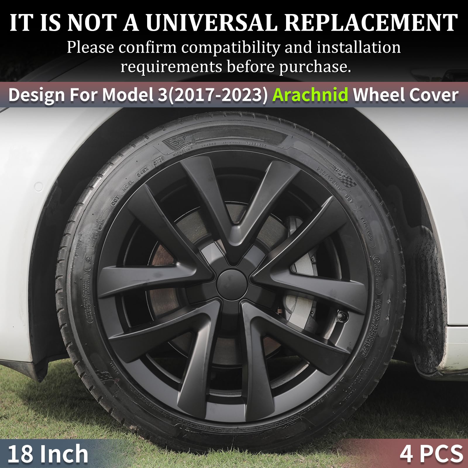 Amazon.co.jp: Tesla Model 3 18インチ用ホイールカバーハブキャップ