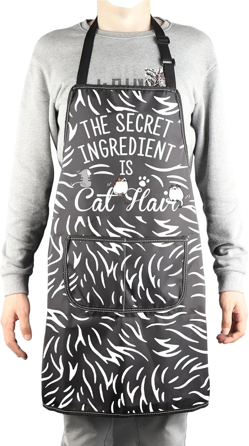 MBMSO Cat Grooming Apron the Secret Ingredient is Cat Hair Apron Funny Pet Groomer Salon Apron Cat Mom Owner Gift for Groomer image 4
