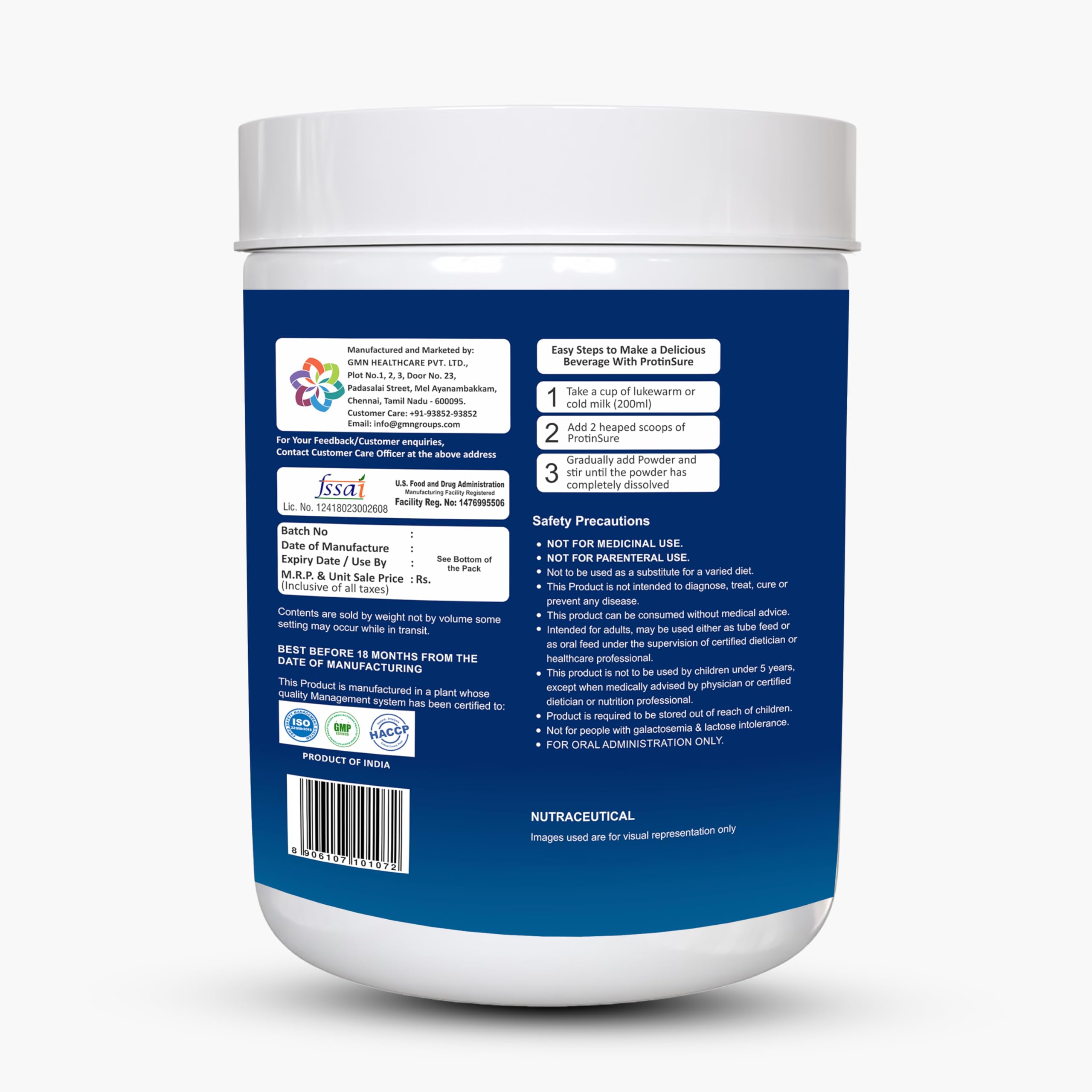 Pro360 ProtinSure Protein Powder Nutritional Supplement for Daily Wellness for Men and Women - Vanilla flavour 400g — Amazon image 6