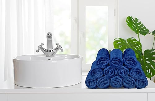 Miniatura 7 de Softolle Paños de lavado 100% algodón hilado en anillo  Paquete a granel de paños  12 x 12 pulgadas  Paño de lavado para cara, altamente absorbente,