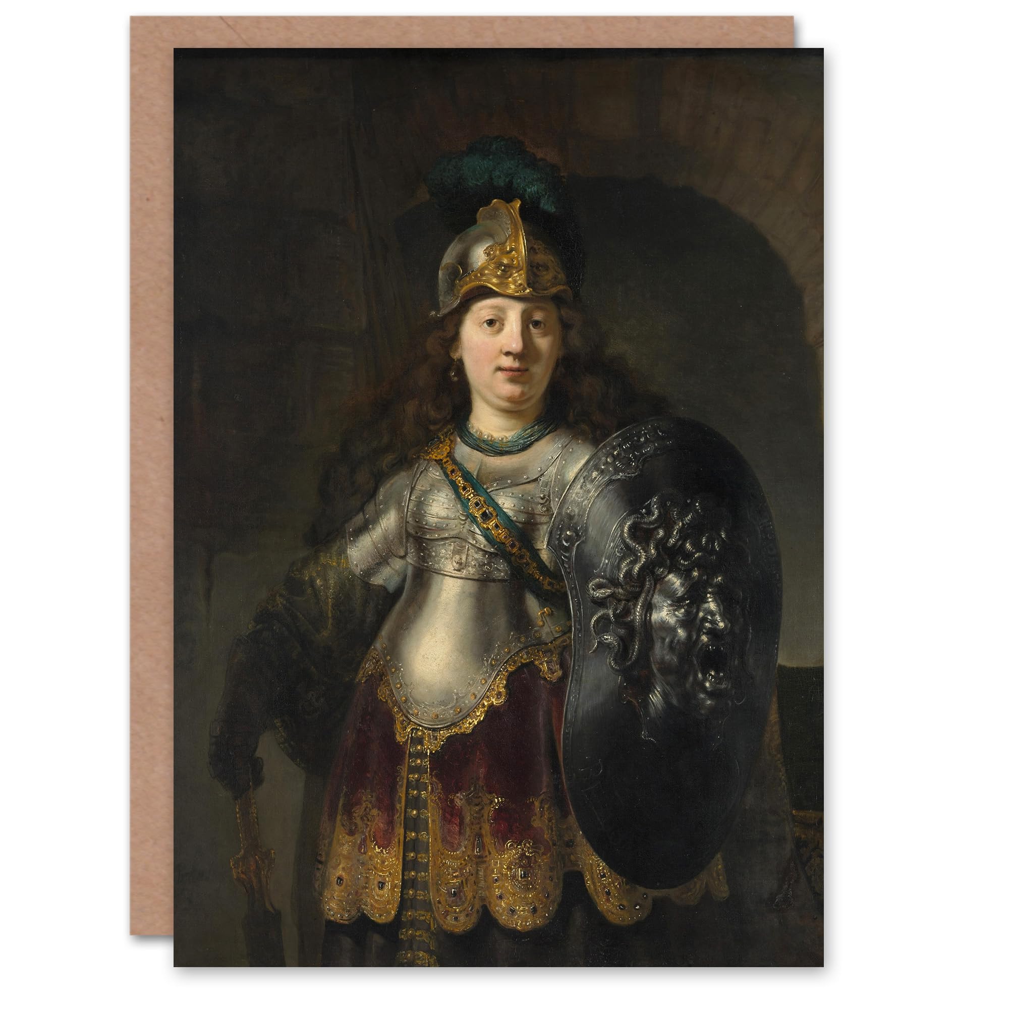 Artery8 Rembrandt van Rijn Art Card Bellona Roman Goddess of War
