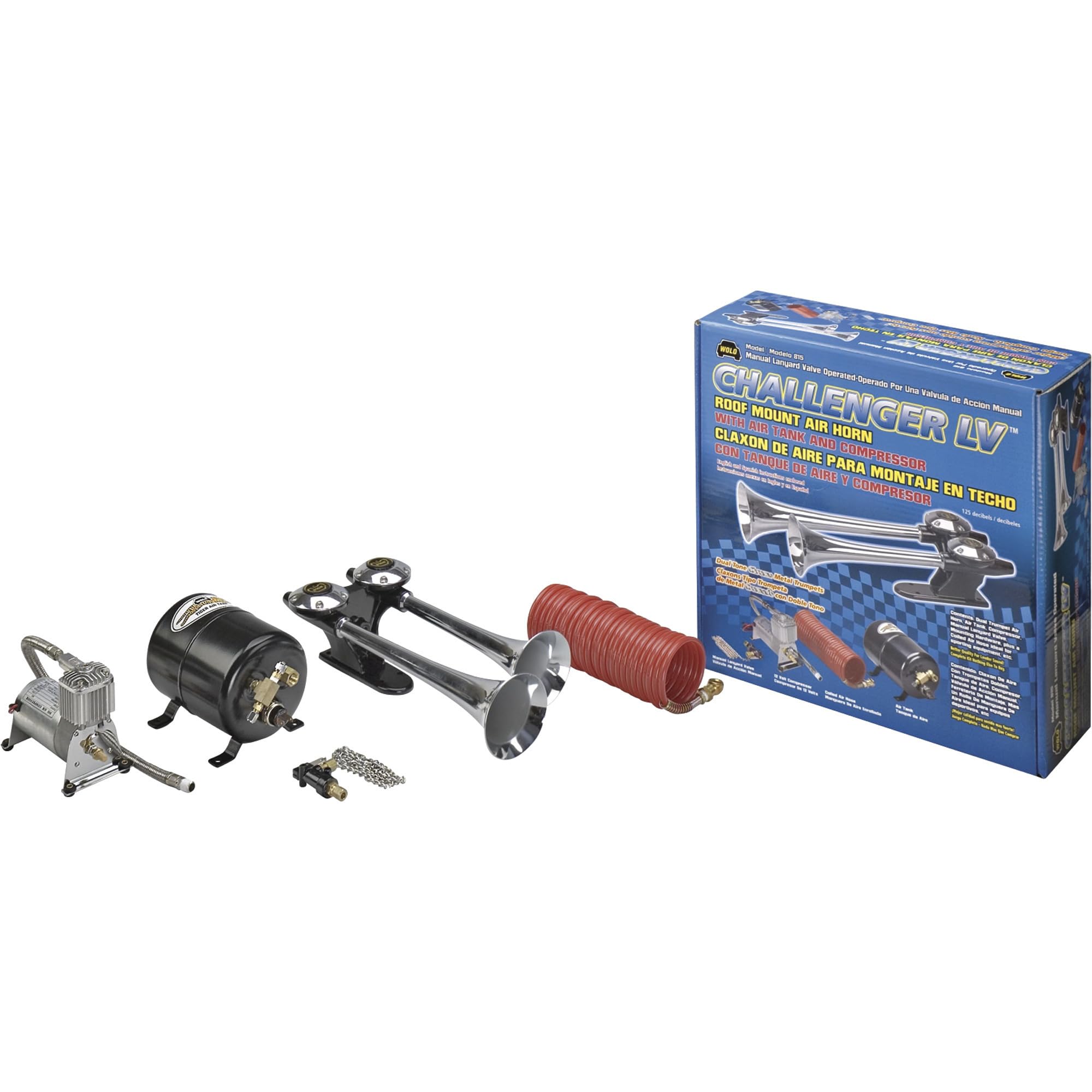 Wolo (815) Challenger EV Roof Mount Air Horn - Maunal Lanyard Valve Operated