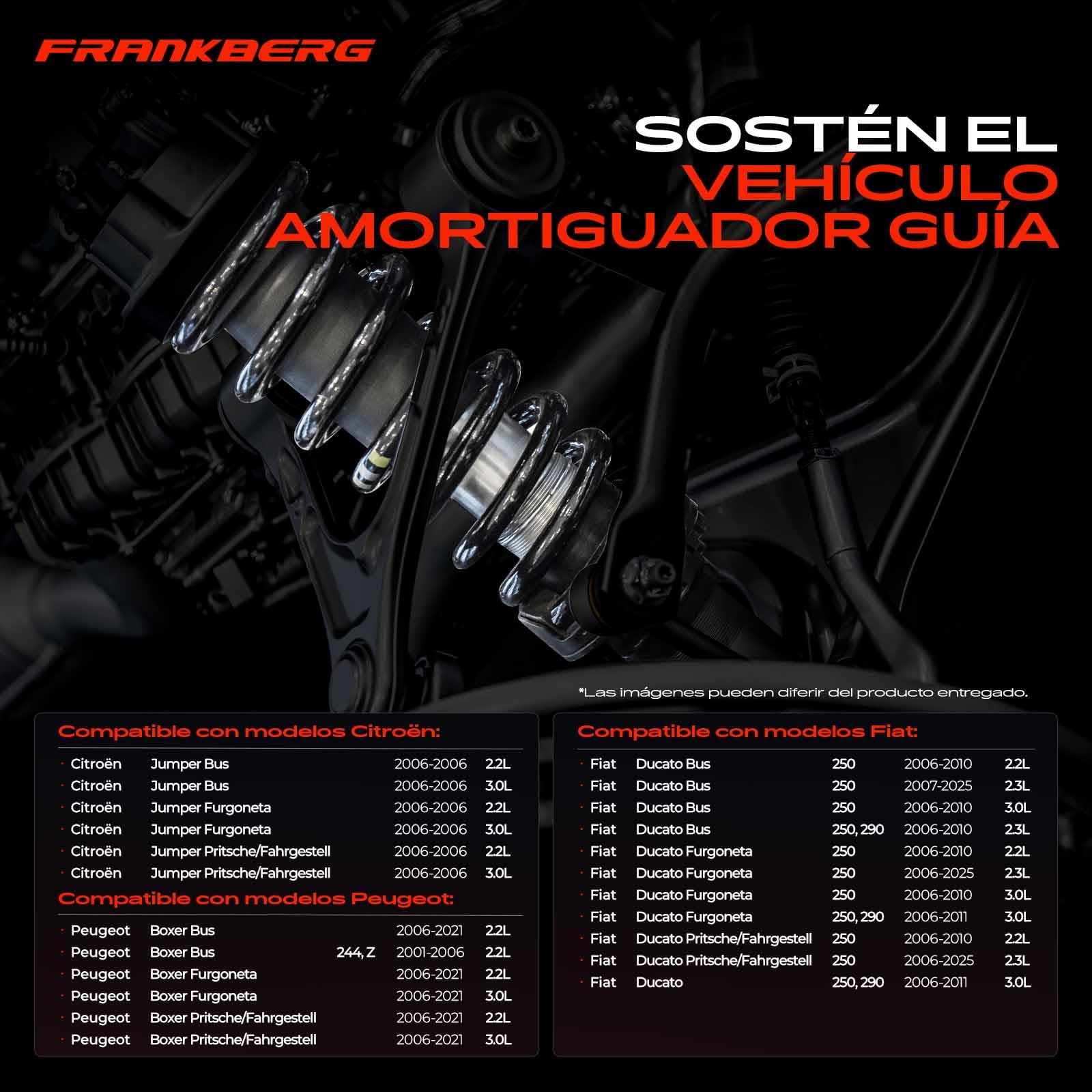 Frankberg 2 muelles de suspensión para eje delantero 50706848 | Compatible con: Ducato Van 250, Caja de puente, Autobús Jumper, Plataforma/chasis Ducato 250 290, Plataforma/chasis Boxer