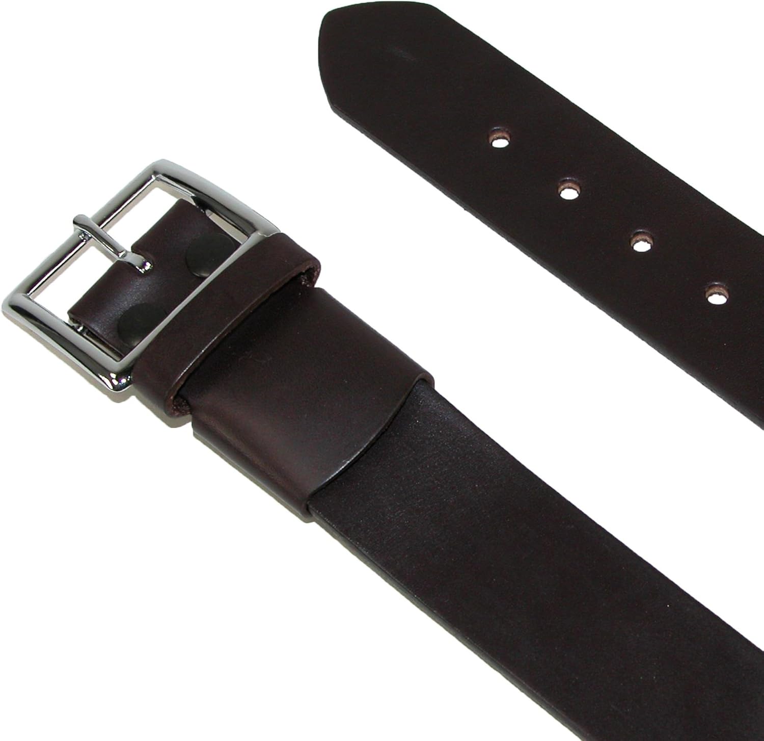 Boston Leather Men's Leather Garrison Belt with Hidden Elastic Stretch, 40, Black - Image 2