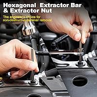 Vista 5 de Topec Extractor de tornillos de 55 piezas y extractores de pernos rotos, extractores multilínea y brocas para quitar pernos y tornillos dañados