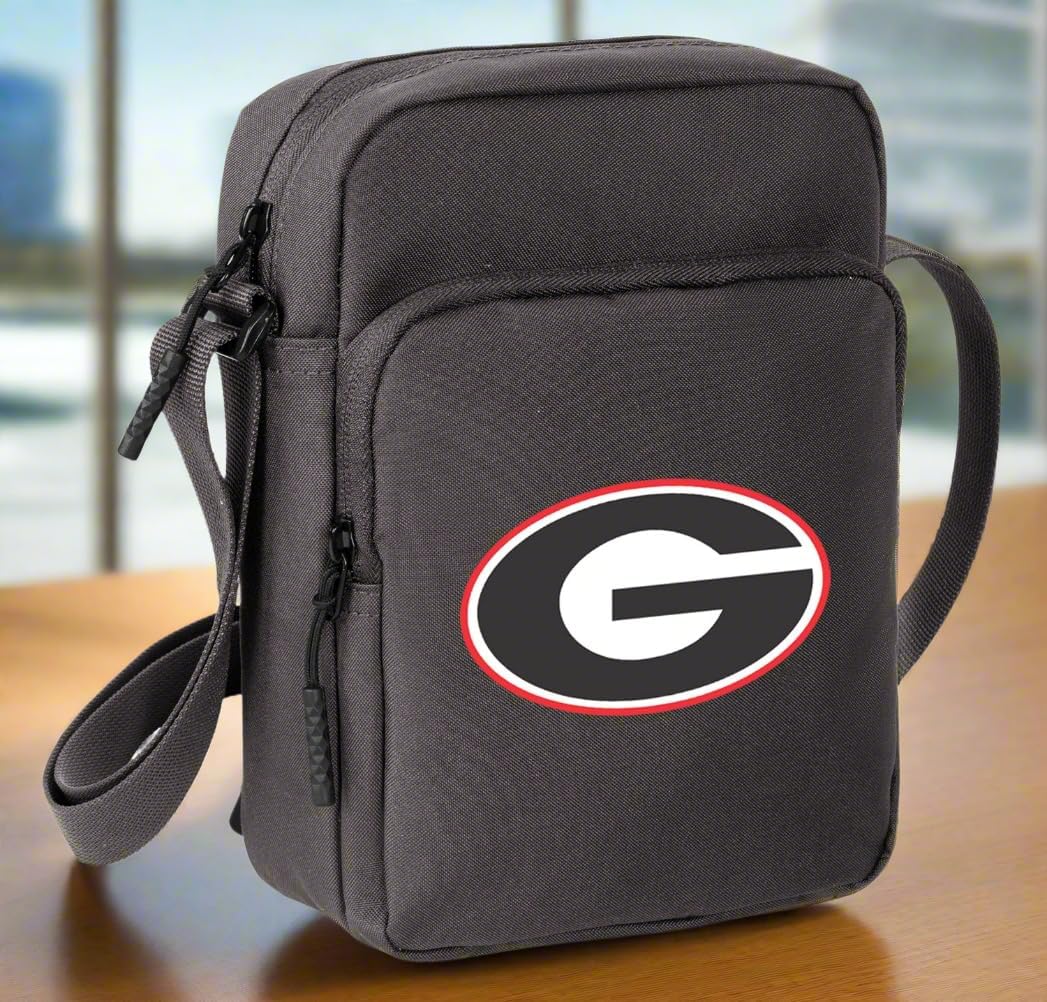 University of Georgia Travel Bag UGA Bulldogs Crossbody Sling Pack for Sports Workout Running Festival Waist Pack Gray - Image 6